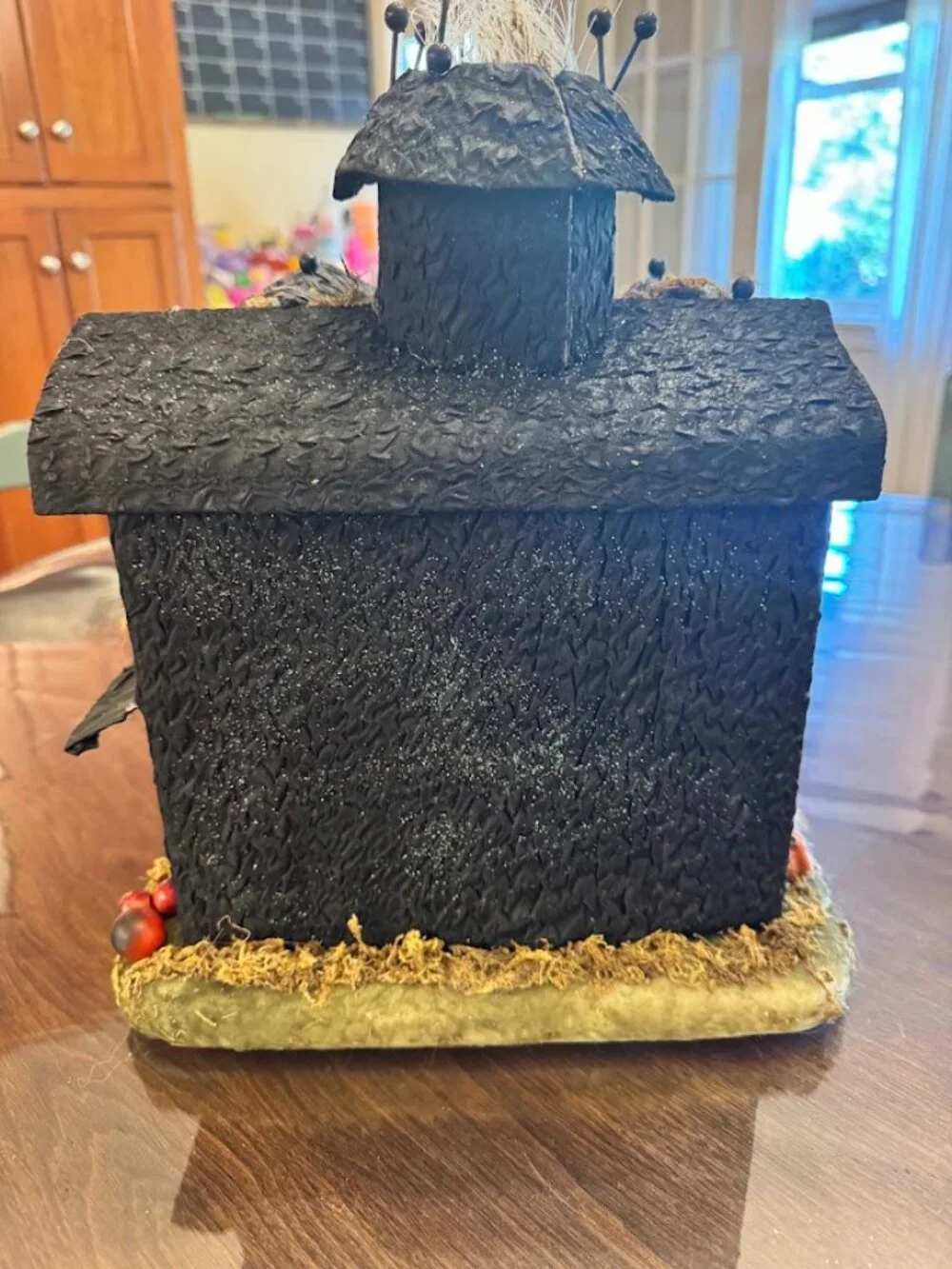 Fiber Optic Lighted Halloween Cardboard Haunted House